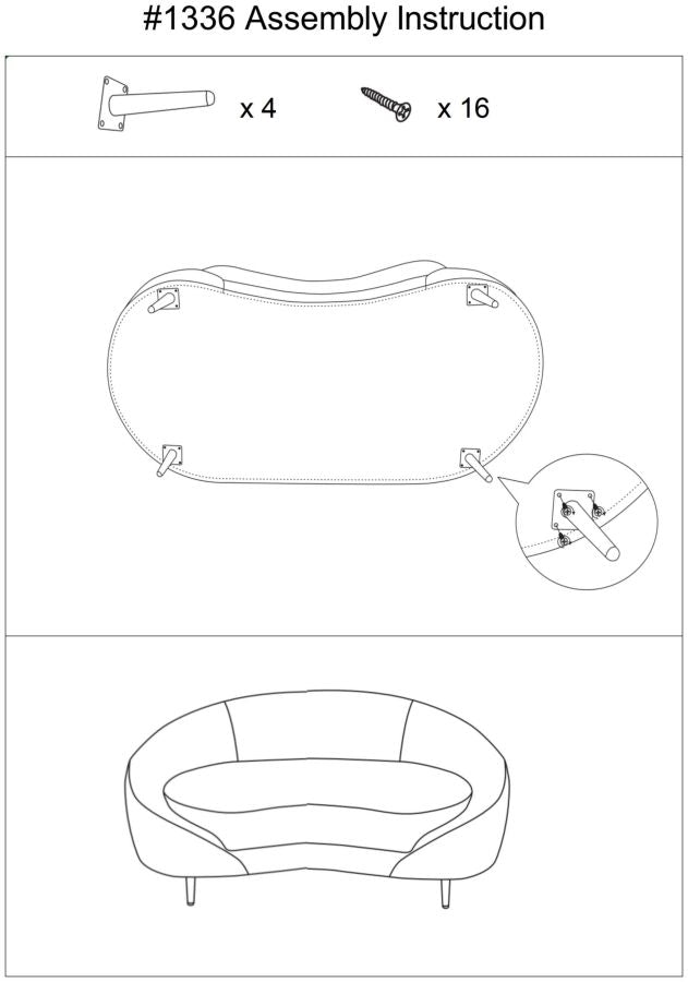 Sofá de tela negro de 2 plazas con cojines – Oslo moderno