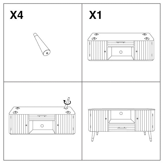 Mueble De Madera Blanca Con Tapa Marrón