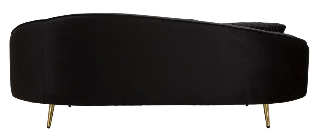 Sofá de tela negro de 3 plazas con cojines – Oslo moderno