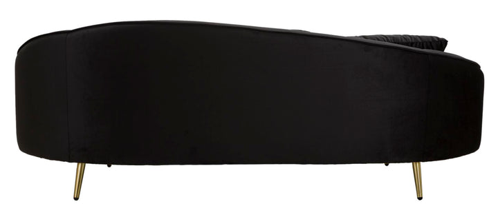 Sofá de tela negro de 3 plazas con cojines – Oslo moderno