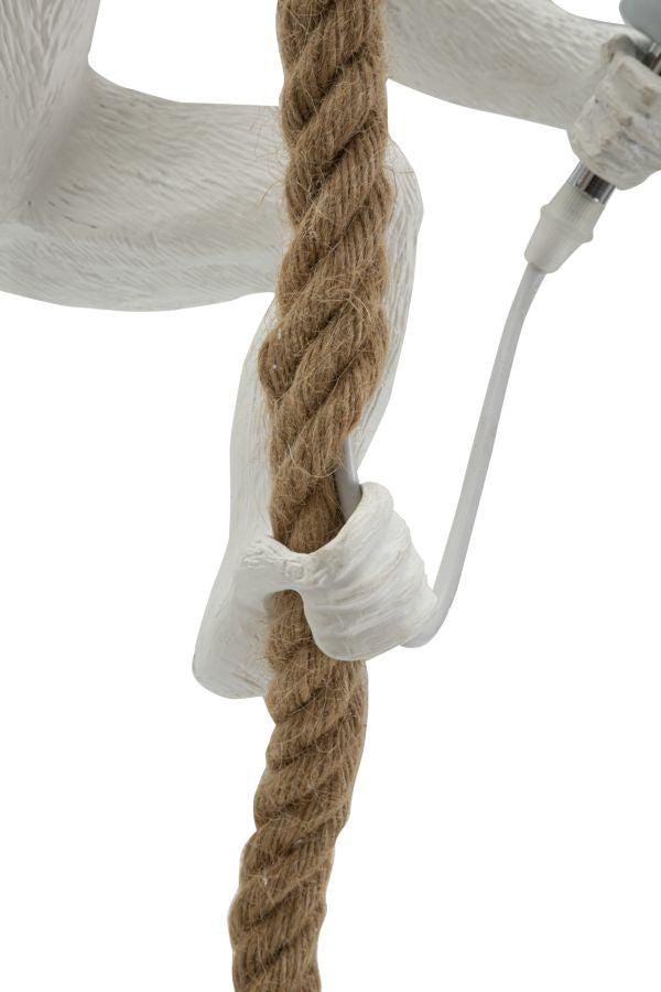 Lámpara de Techo Mono Oro y Blanco