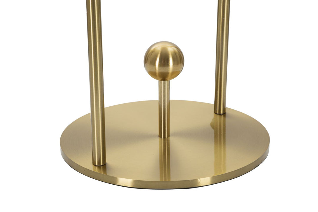 Lámpara de Mesa Arqueada de Metal Dorado