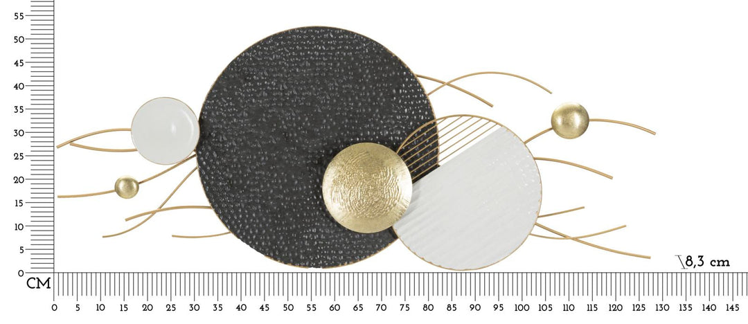 Decoración de pared de metal Círculos geométricos