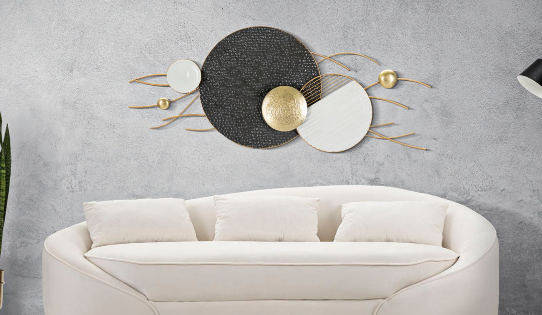 Decoración de pared de metal Círculos geométricos