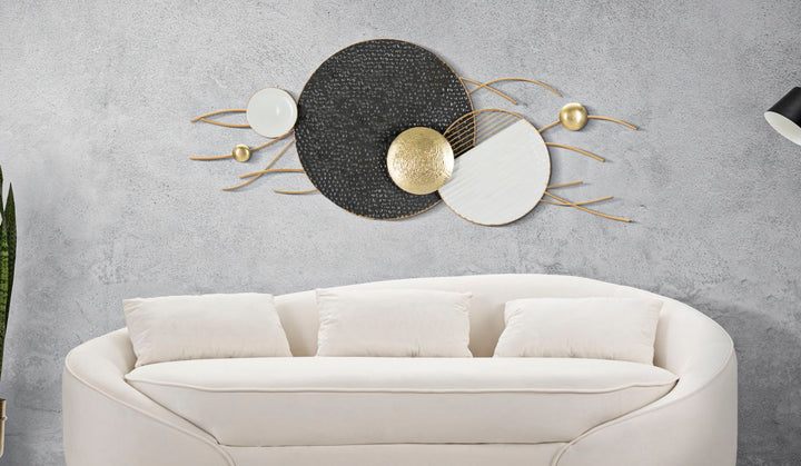 Decoración de pared de metal Círculos geométricos