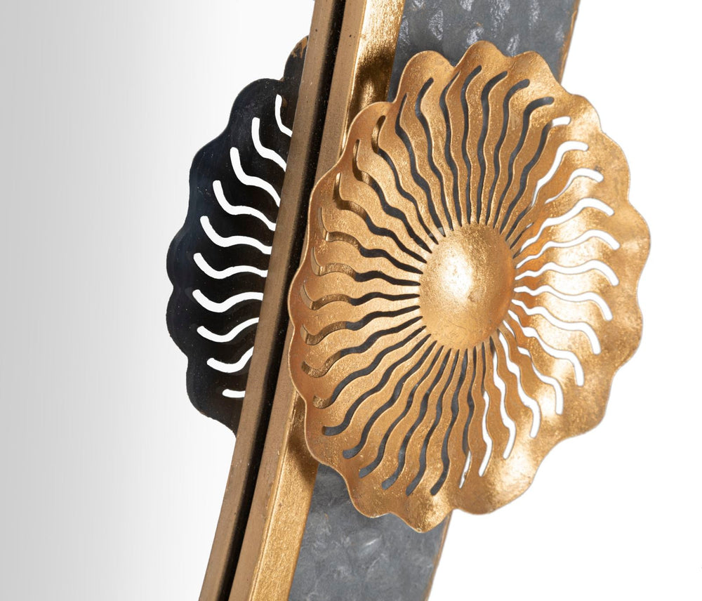 Abstracto Metal Geométrica Espejo de Pared