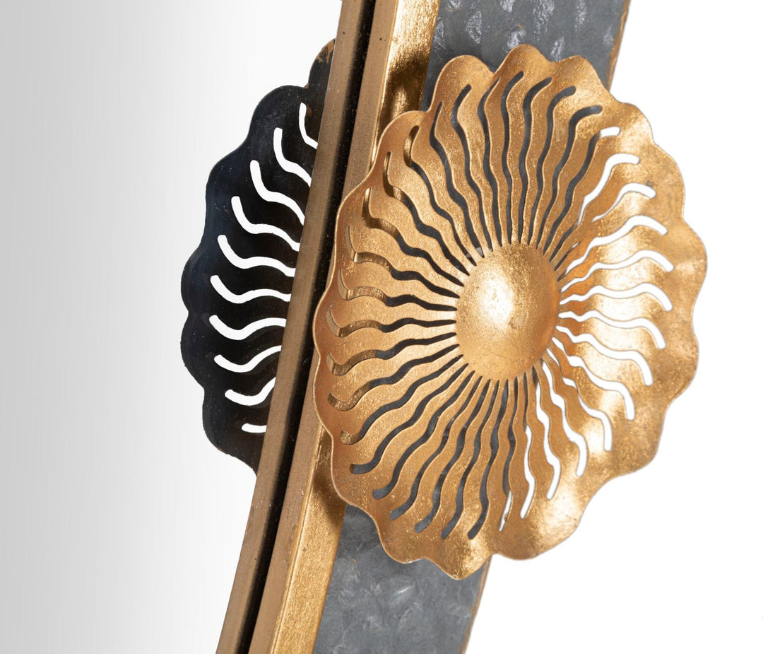 Abstracto Metal Geométrica Espejo de Pared