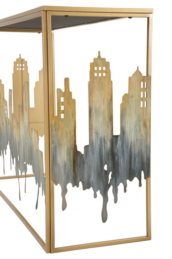 Consola de Metal y Cristal City