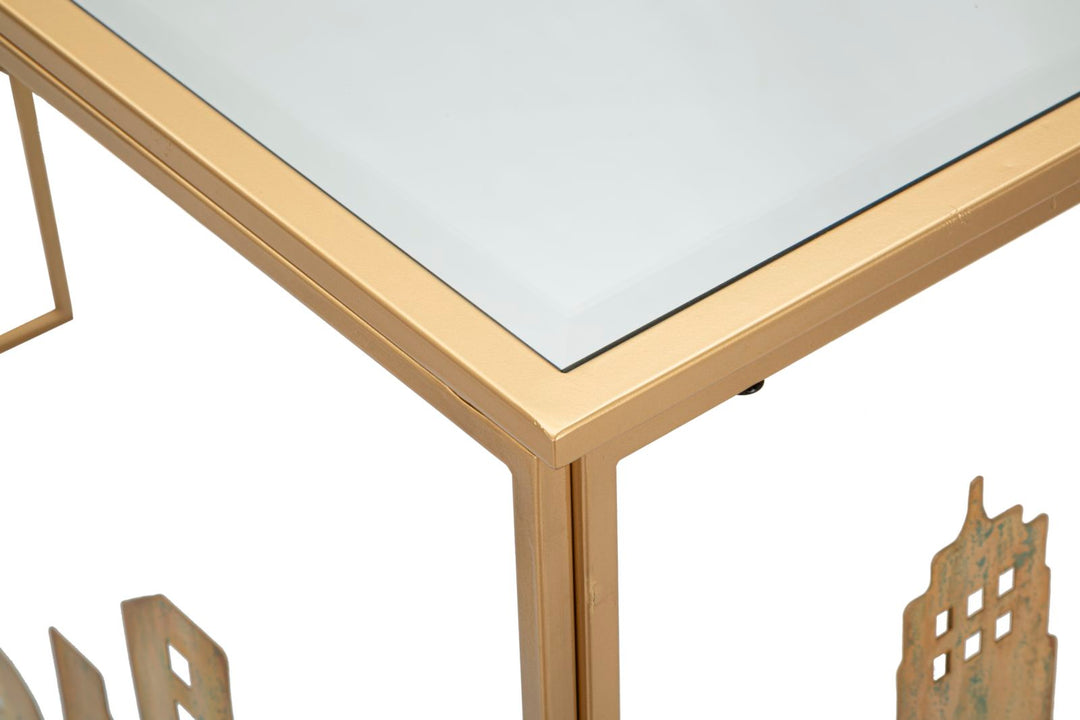 Consola de Metal y Cristal City