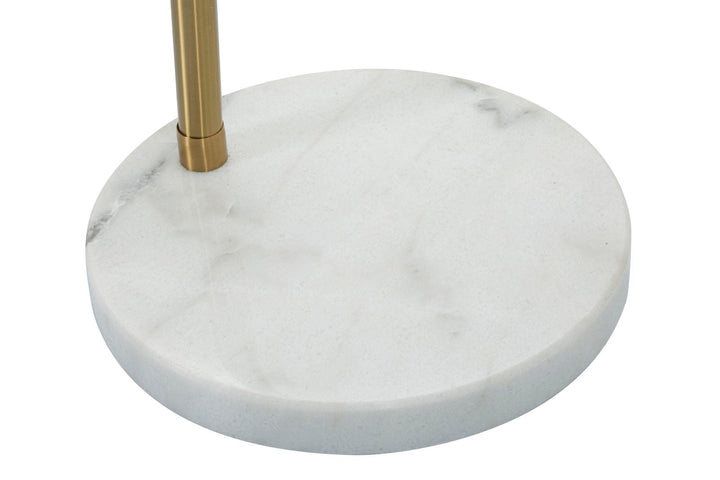 Lámpara de Pie Arqueada de Metal Dorado con 6 Bombillas