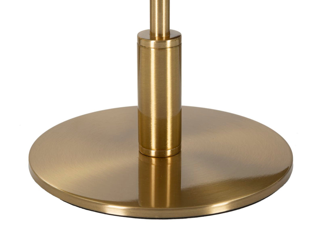 Lámpara de Sobremesa Plumas Doradas y Blancas