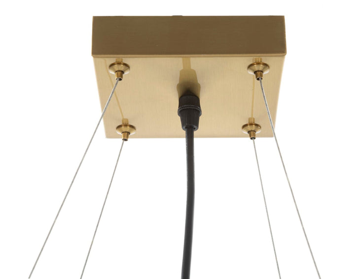 Lámpara de Techo Geométrica de Metal Dorado con 4 Bombillas