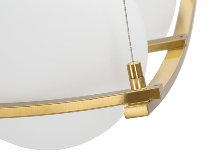 Lámpara de Techo Geométrica de Metal Dorado con 4 Bombillas