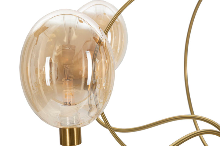 Lámpara de Techo en Forma de Gota de Metal Dorado