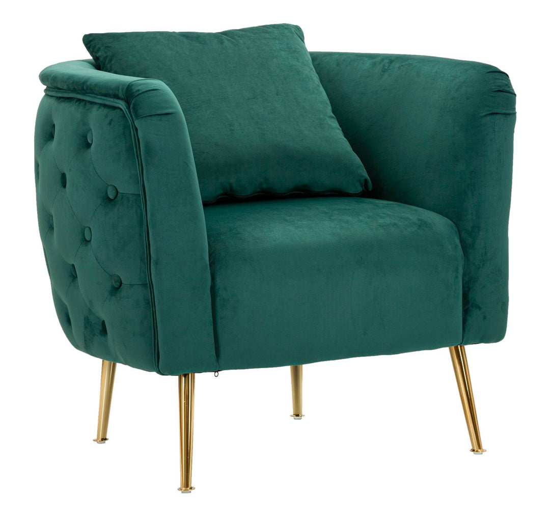 Sillón de terciopelo verde esmeralda – Bucarest sillón de acento tapizado