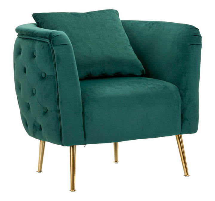 Sillón de terciopelo verde esmeralda – Bucarest sillón de acento tapizado