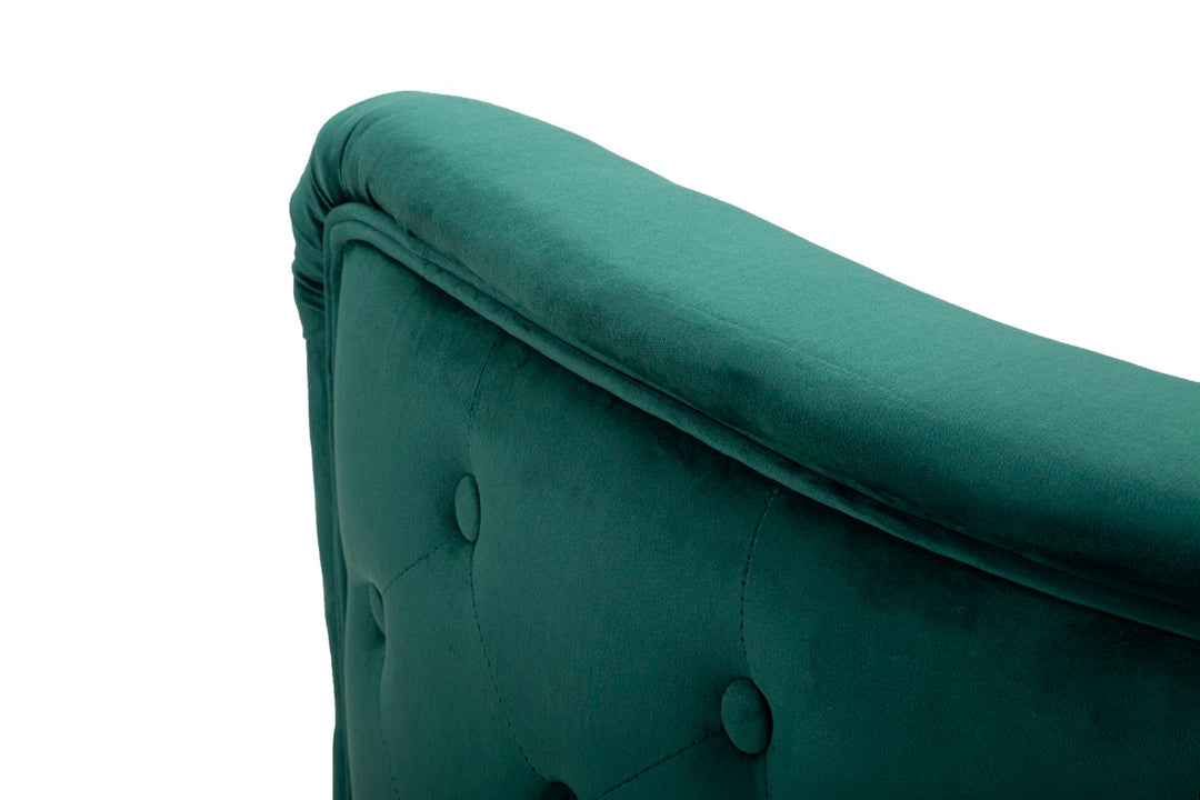 Sillón de terciopelo verde esmeralda – Bucarest sillón de acento tapizado