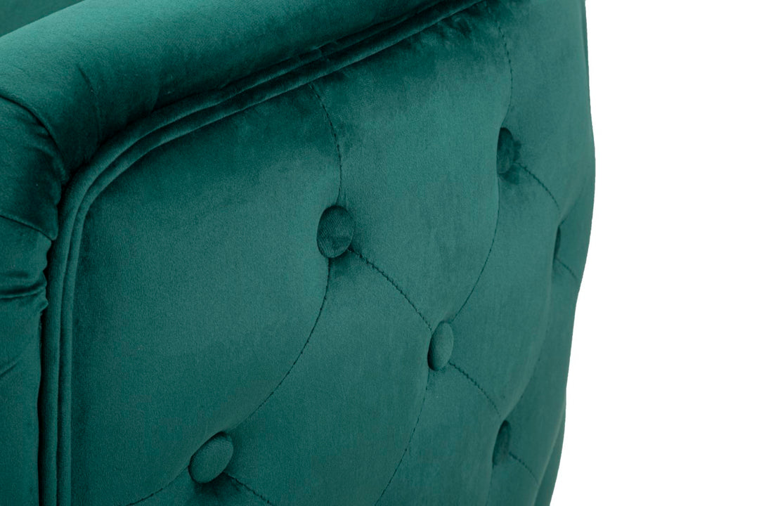Sillón de terciopelo verde esmeralda – Bucarest sillón de acento tapizado
