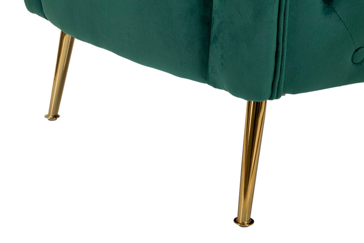 Sillón de terciopelo verde esmeralda – Bucarest sillón de acento tapizado