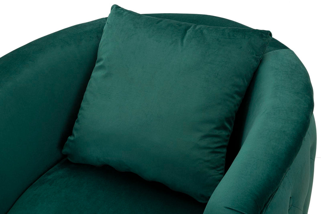 Sillón de terciopelo verde esmeralda – Bucarest sillón de acento tapizado