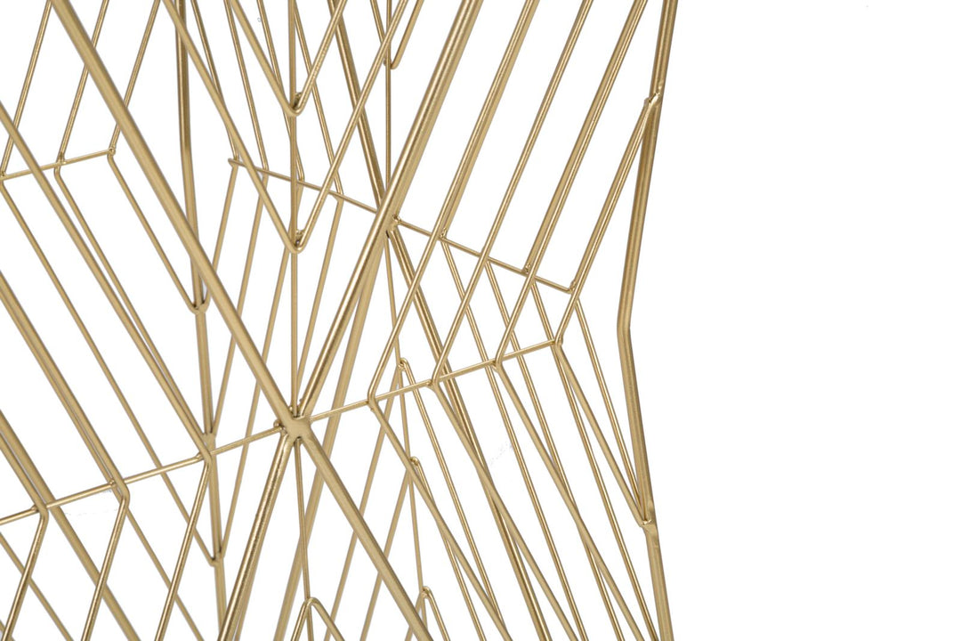 Mesa alta de metal dorado – Lines 4 diseño moderno