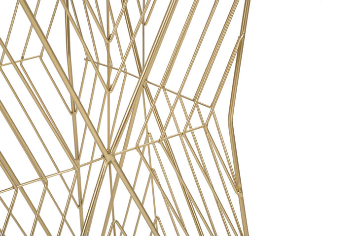 Mesa alta de metal dorado – Lines 4 diseño moderno