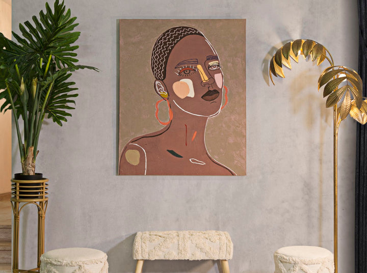 Pintura Moderna de Mujer Negra