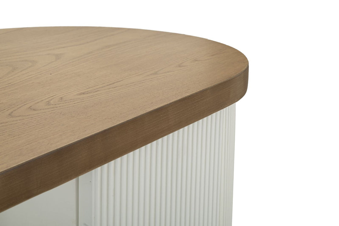Armario blanco con detalles de madera – Tolosa mueble de almacenaje