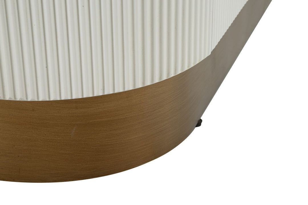 Armario blanco con detalles de madera – Tolosa mueble de almacenaje