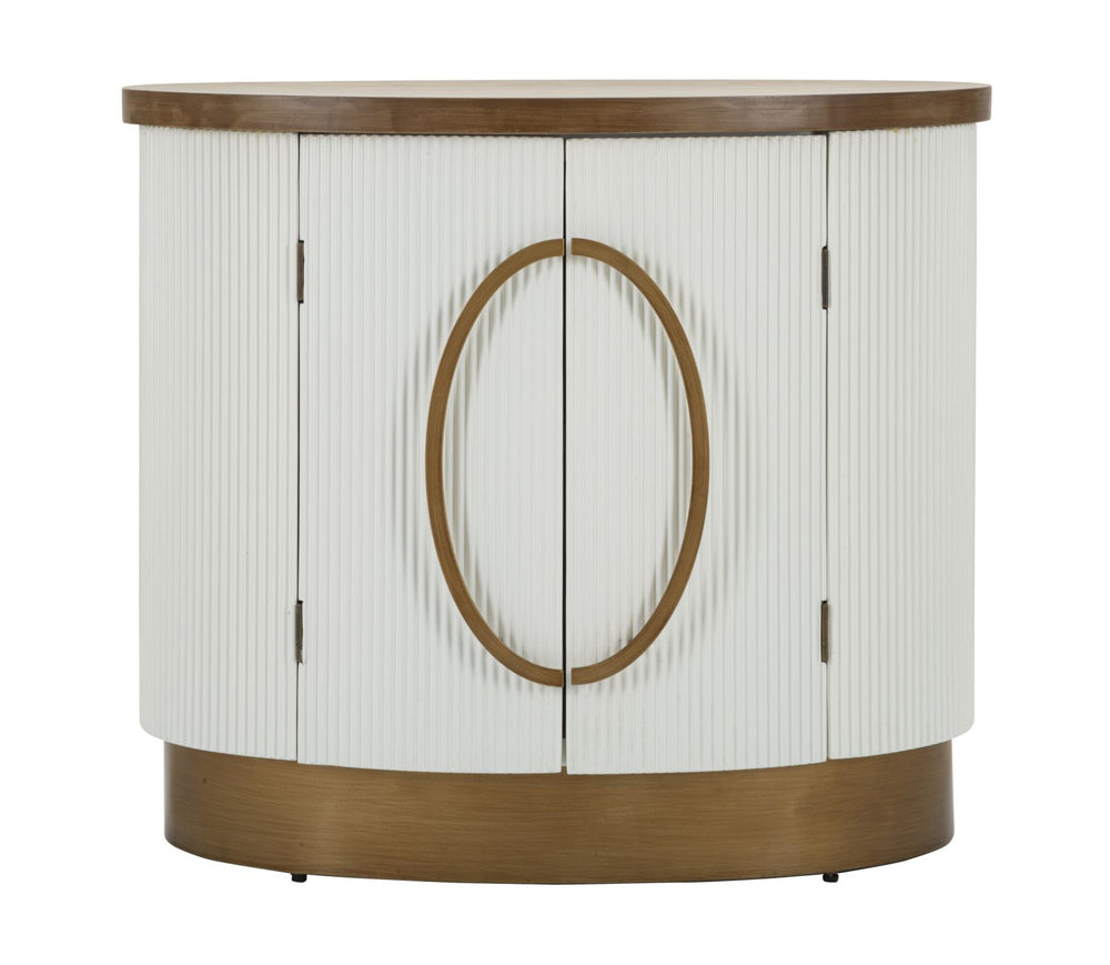 Armario blanco de 2 puertas con detalles de madera – Tolosa Collection