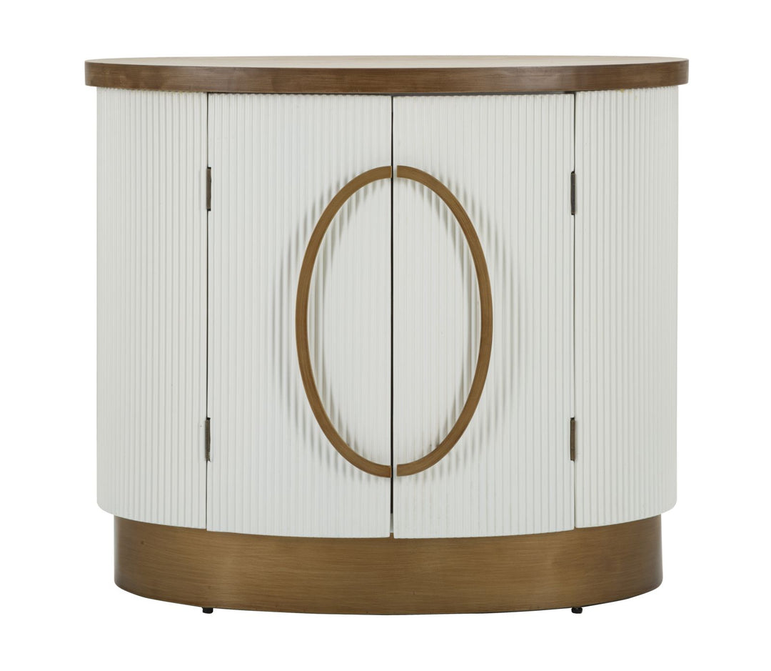 Armario blanco de 2 puertas con detalles de madera – Tolosa Collection