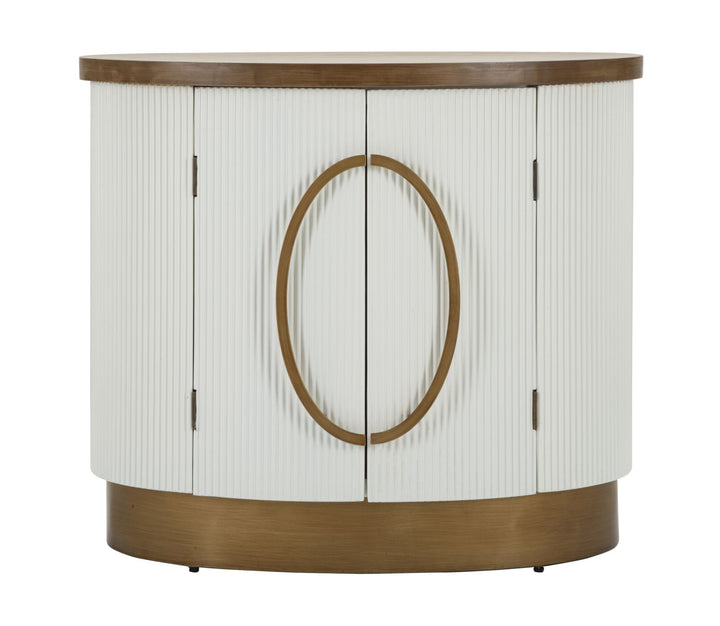 Armario blanco de 2 puertas con detalles de madera – Tolosa Collection