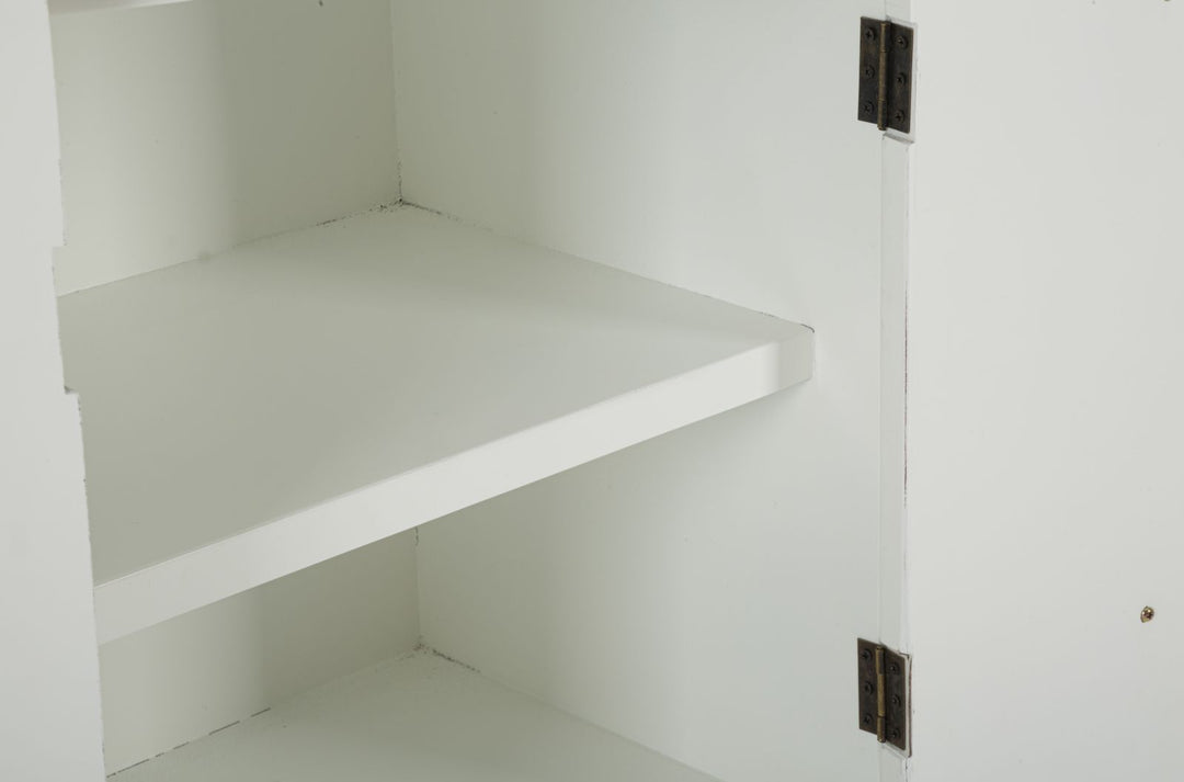 Armario blanco de 2 puertas con detalles de madera – Tolosa Collection