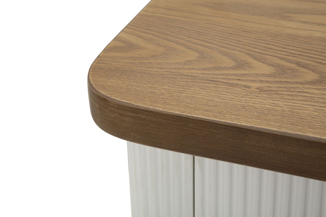 Mesita de noche blanca con cajón – Tolosa