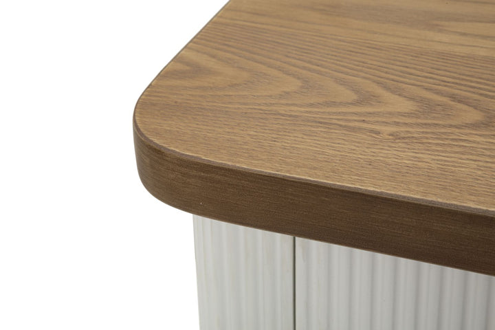 Mesita de noche blanca con cajón – Tolosa