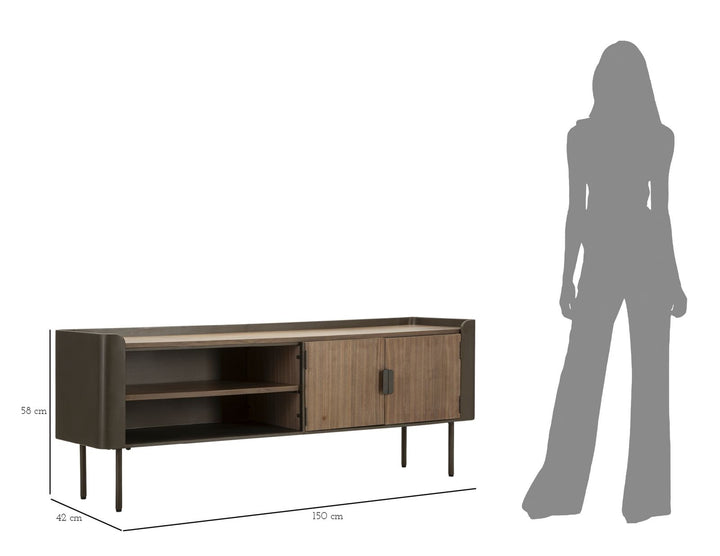 Mueble de TV de madera con almacenaje – Toronto mueble multimedia