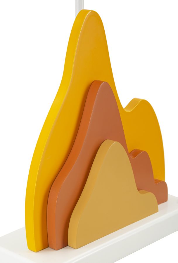 Lámpara de mesa amarilla moderna con pantalla de tela – Color Collection