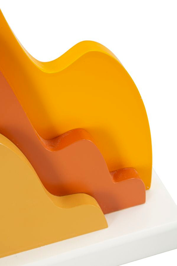 Lámpara de mesa amarilla moderna con pantalla de tela – Color Collection