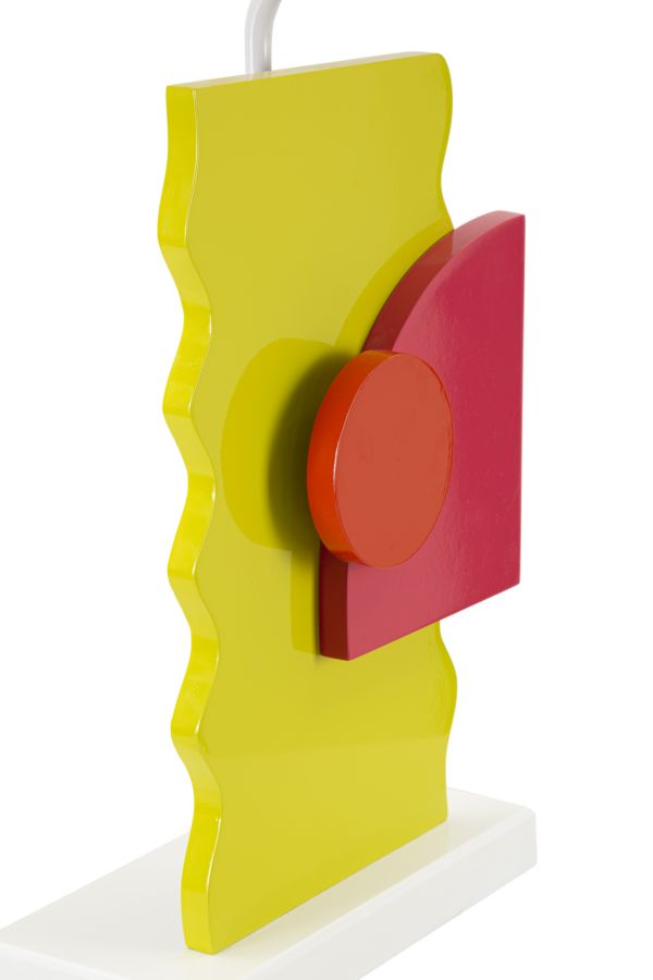 Lámpara de mesa naranja moderna con pantalla de tela – Color Collection