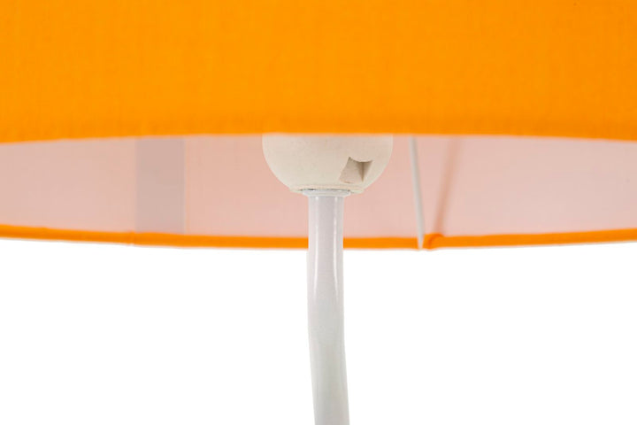 Lámpara de mesa naranja moderna con pantalla de tela – Color Collection