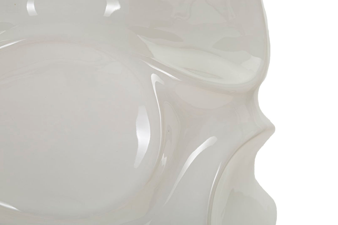 Lámpara de pie blanca texturizada con pantalla de tela – Warsaw diseño moderno