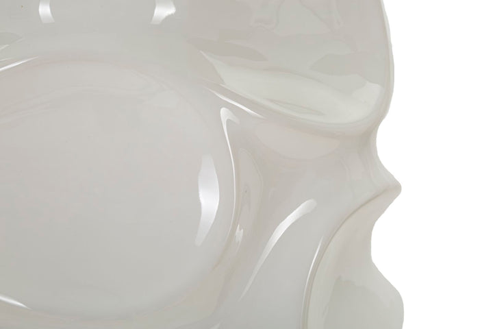 Lámpara de pie blanca texturizada con pantalla de tela – Warsaw diseño moderno