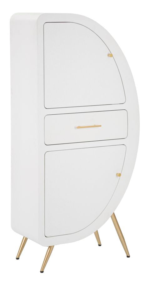 Armario blanco de 2 puertas con patas de madera – Venus mueble de almacenaje