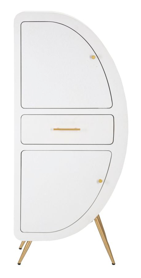 Armario blanco de 2 puertas con patas de madera – Venus mueble de almacenaje