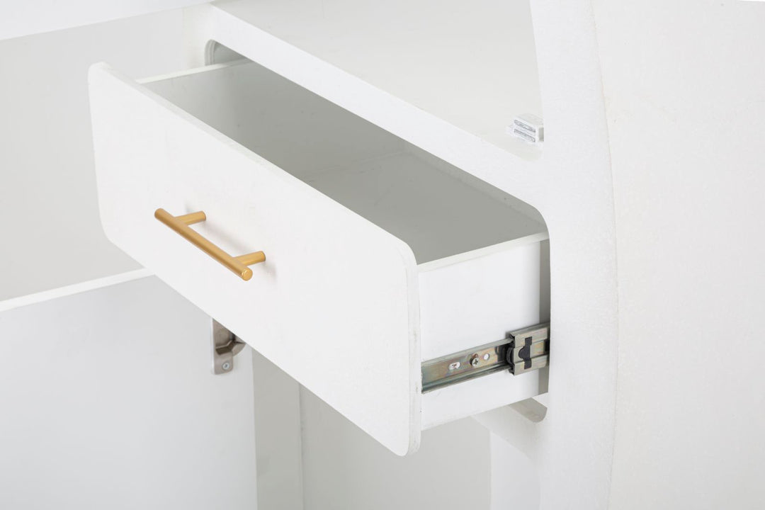 Armario blanco de 2 puertas con patas de madera – Venus mueble de almacenaje