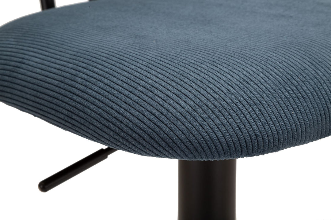 Taburete de bar azul marino ajustable con elevación – Light Collection