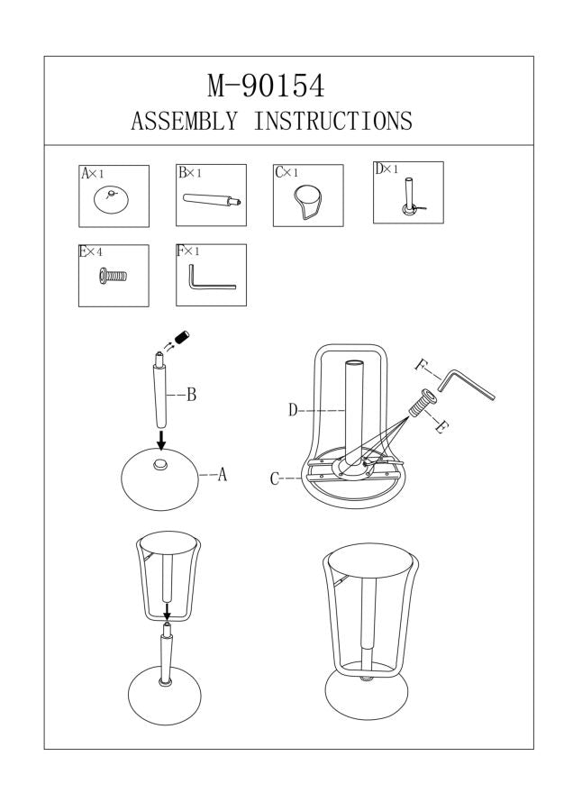 Taburete de bar blanco ajustable con elevación – Destiny diseño moderno