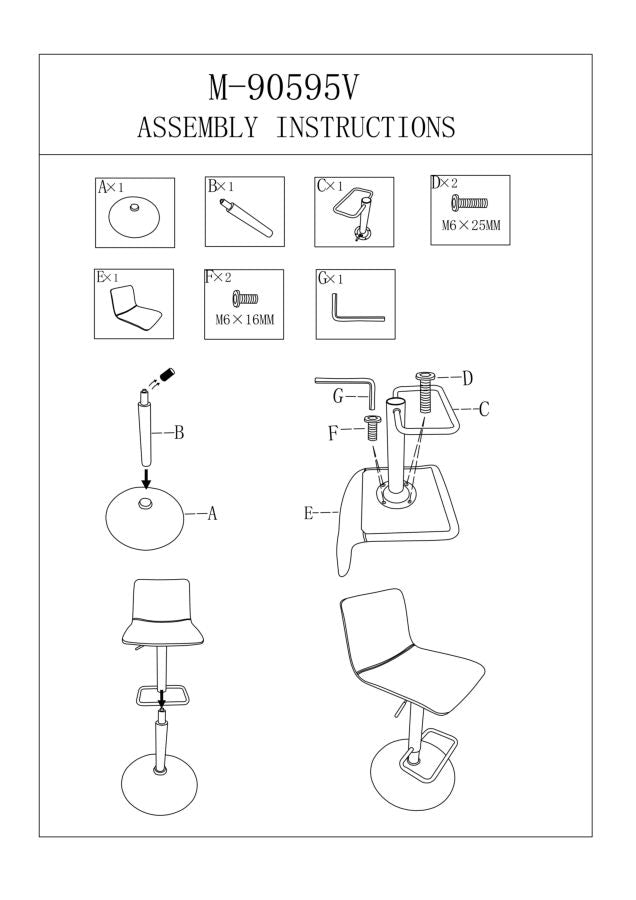Taburete de bar blanco ajustable con elevación – High Collection