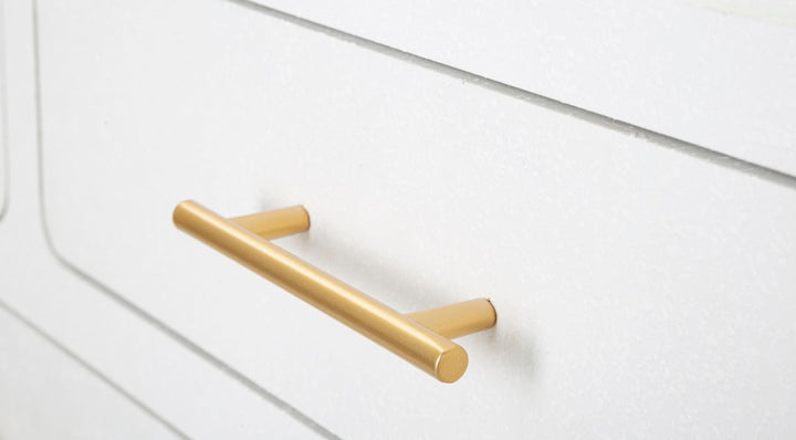 Mesa consola blanca con patas de madera – Venus recibidor moderno