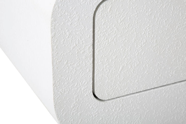 Mesa consola blanca con patas de madera – Venus recibidor moderno